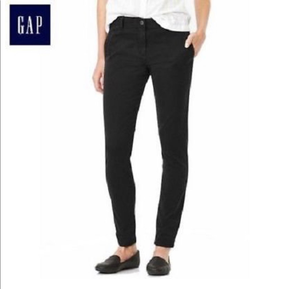 Gap Super Skinny Khakis in Black.